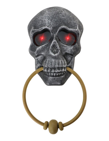 Osvijetljena i zvučna kucalica za vrata s lubanjom, 27 cm