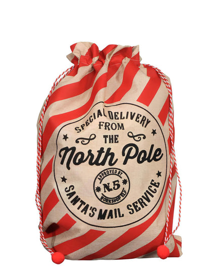 Prugasta božićna vreća 50 x 70 cm 