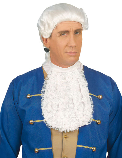 Jabot dentelle pour adulte blanc
