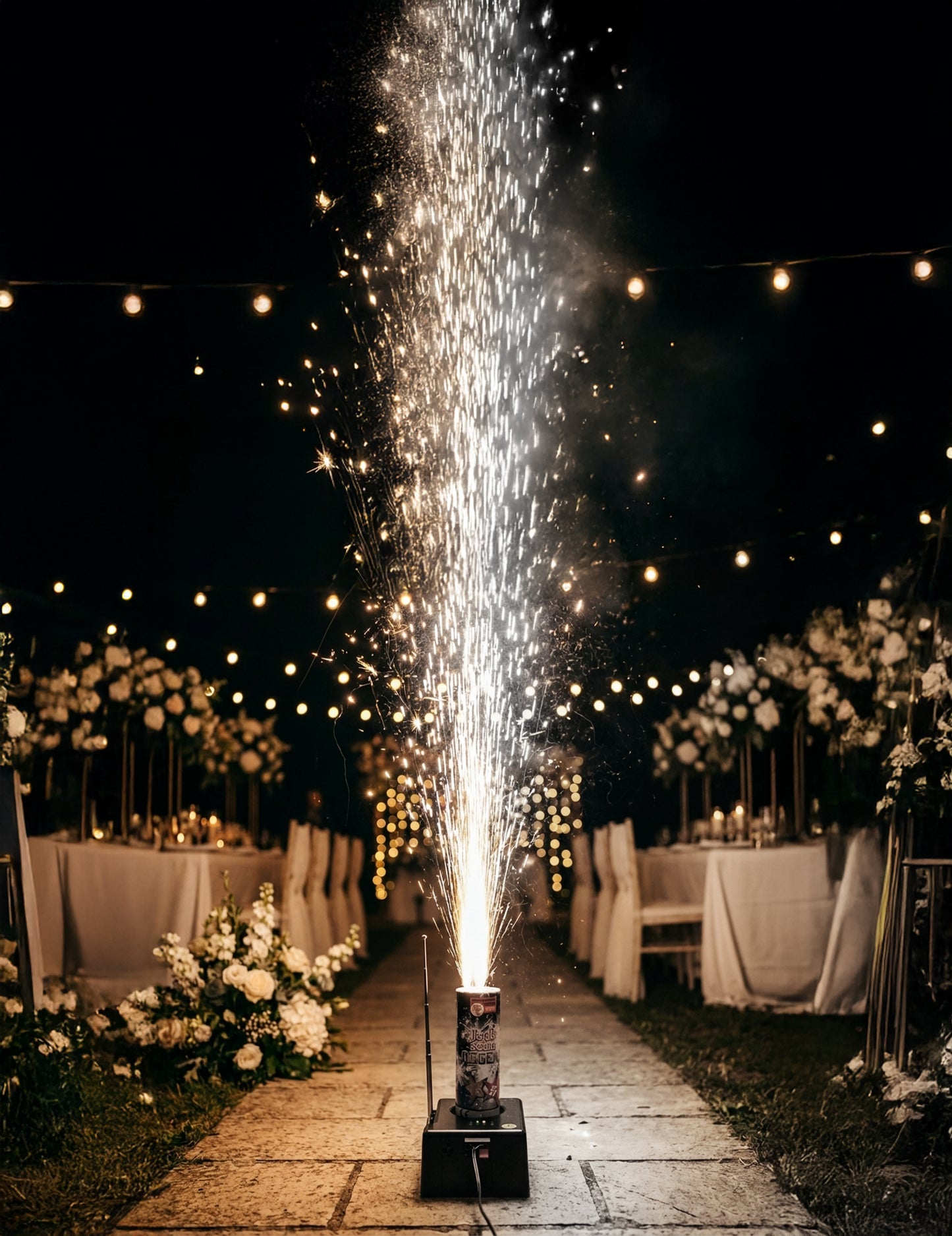 Scenski vatromet 3 metra 30 sekundi zlato & srebro 