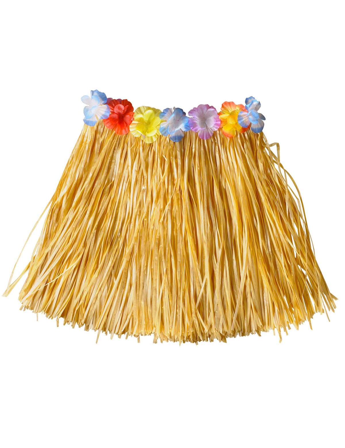 Détail de la ceinture fleurie de la jupe hawaïenne pour enfant