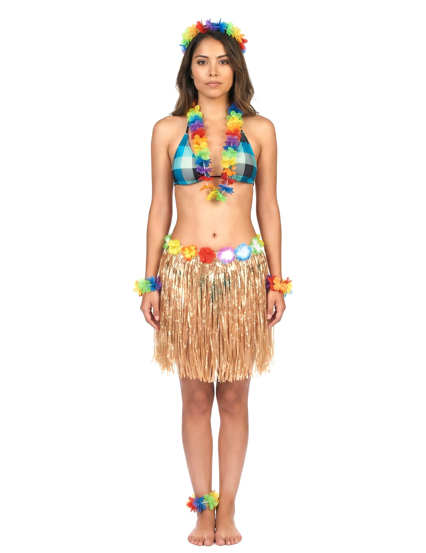 Kratka havajska suknja u plastici za odrasle