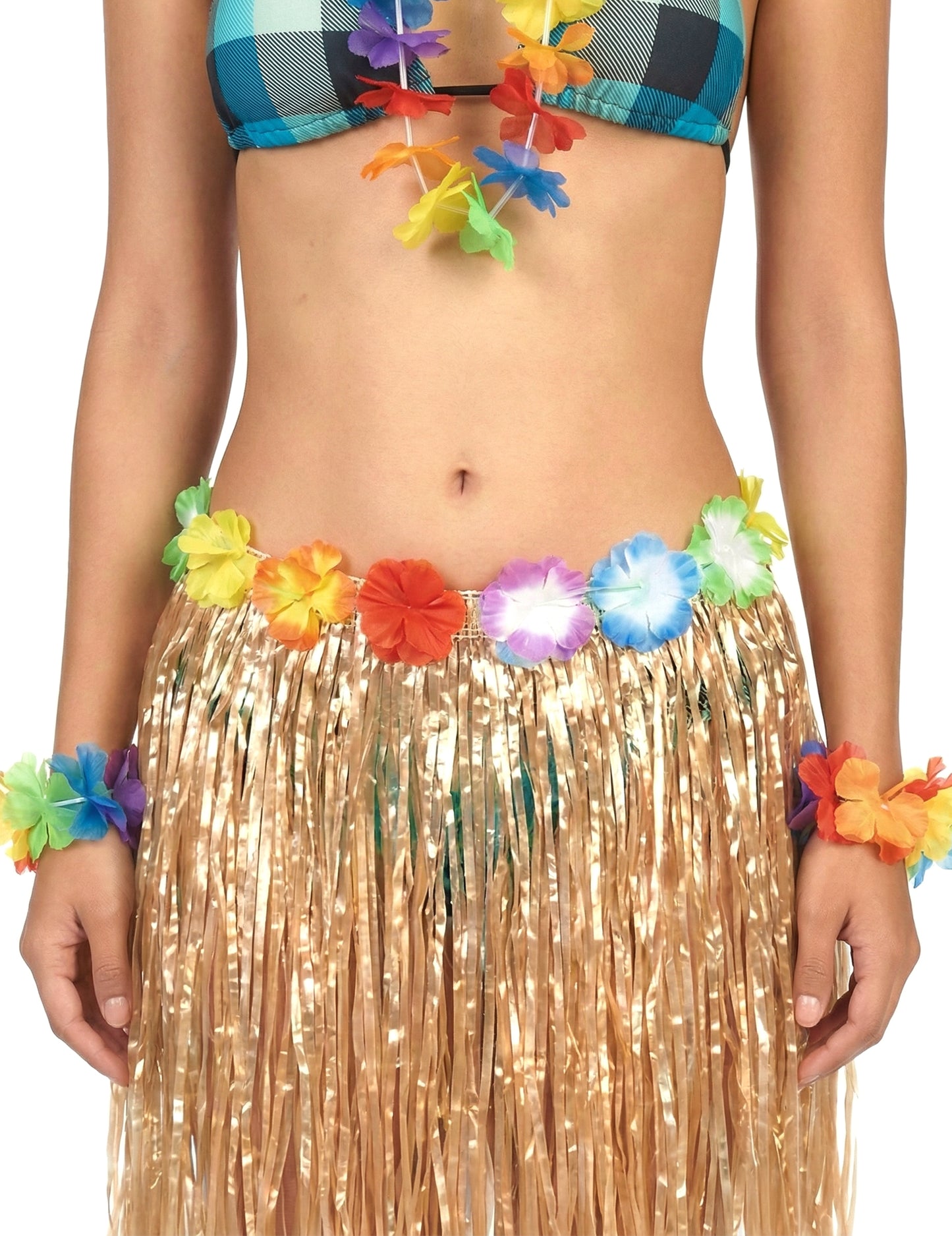 Kratka havajska suknja u plastici za odrasle