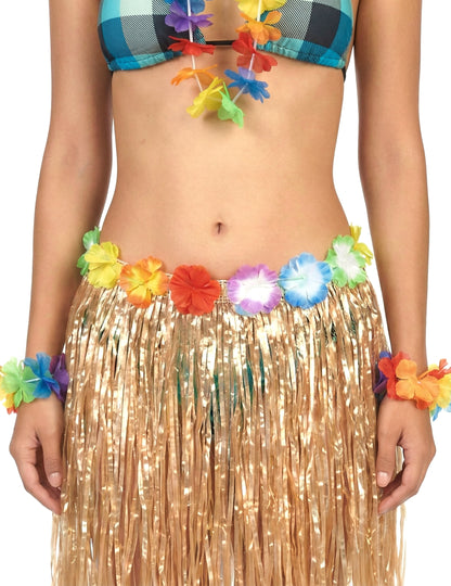 Kratka havajska suknja u plastici za odrasle