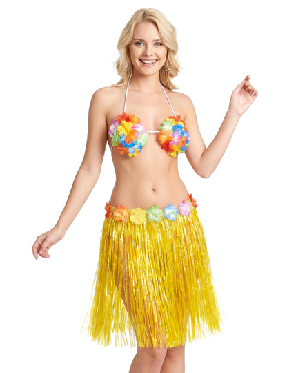 Kratka havajska suknja žuta odrasla osoba