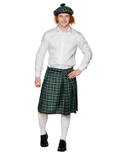 Zeleni škotski kilt čovjek
