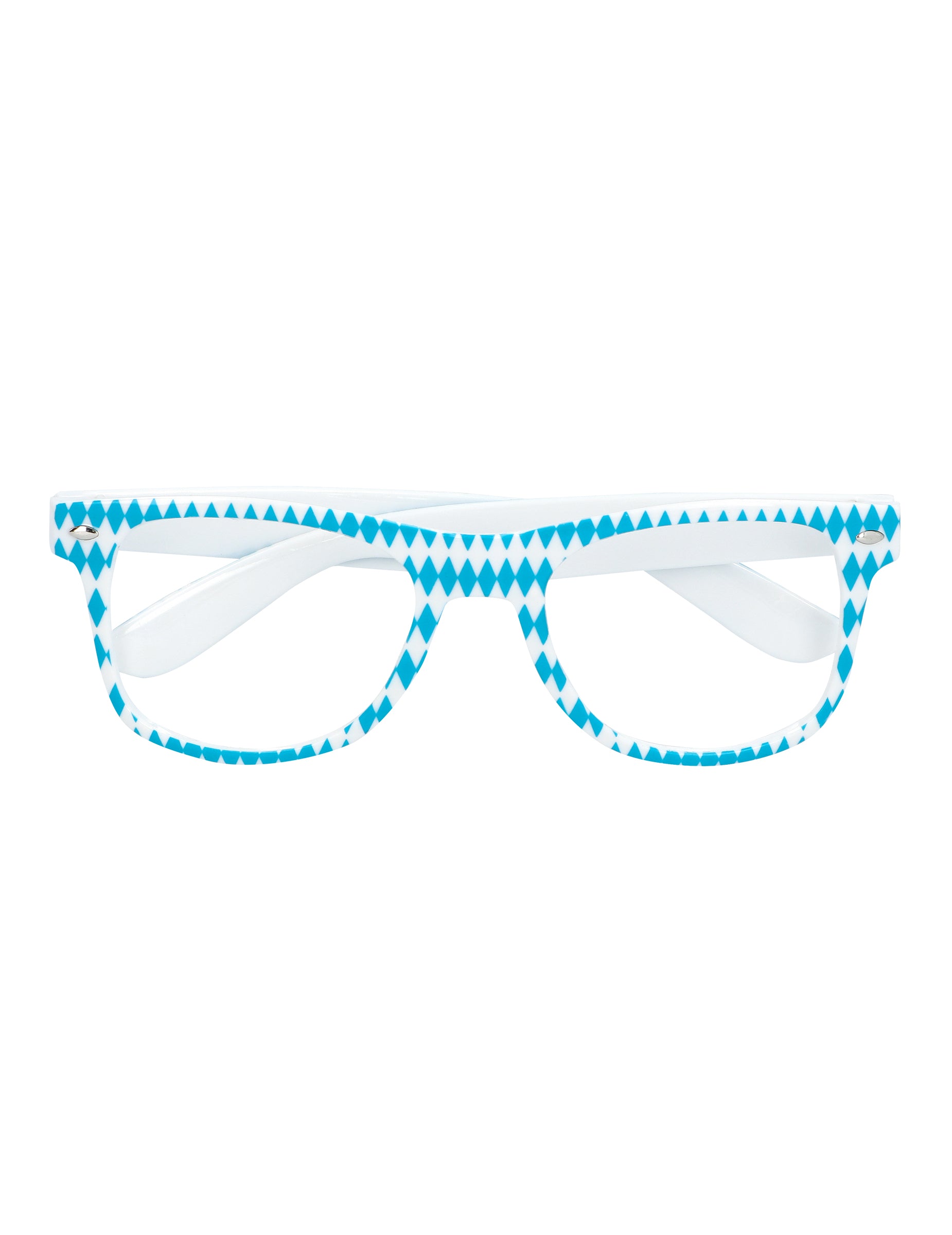 Lunettes à motifs losanges du Kit accessoires Bavarois fête de la bière pour adulte