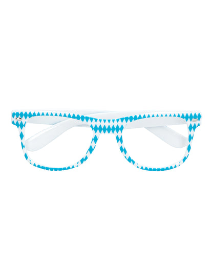 Lunettes à motifs losanges du Kit accessoires Bavarois fête de la bière pour adulte