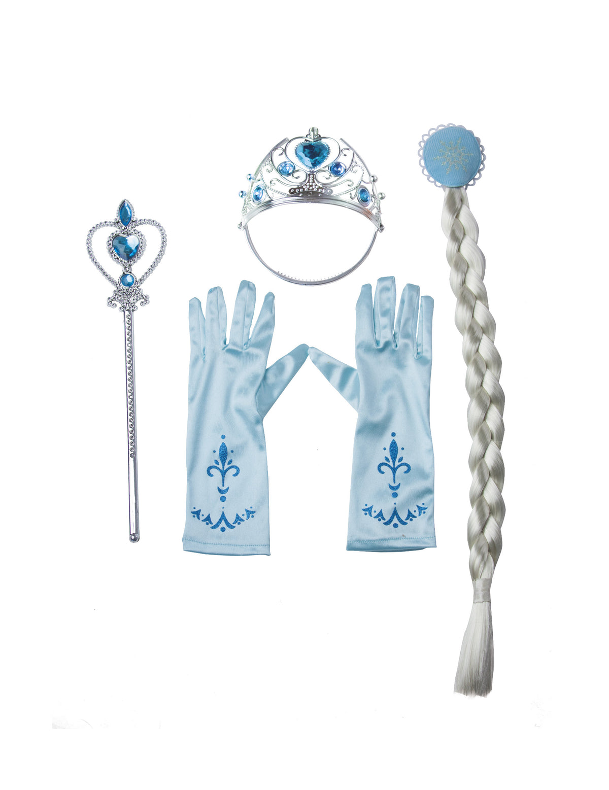 Détail des accessoires du kit accessoires de princesse des glaces
