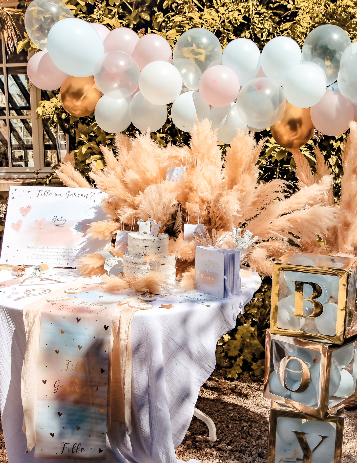 Komplet za otkrivanje spola od 58 balona u plavoj i ružičastoj boji