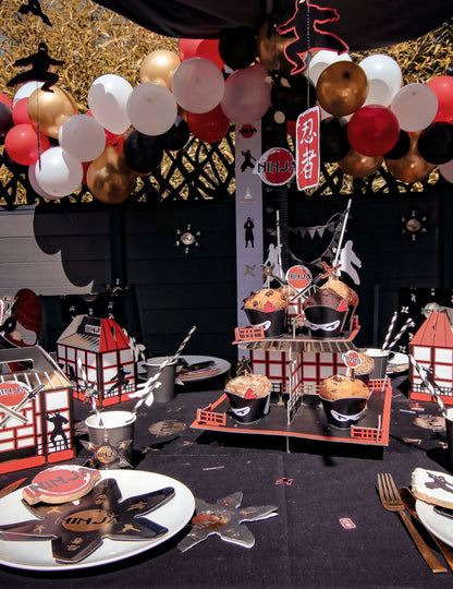 Ark Kit od 60 crvenih, crnih i zlatnih balona