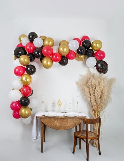 Ark Kit od 60 crvenih, crnih i zlatnih balona