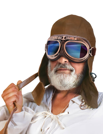 Retro pilotski komplet: sunčane naočale i šešir