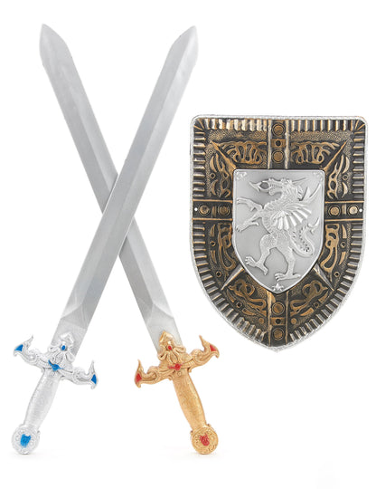 Shield komplet i 2 plastična mača za djecu