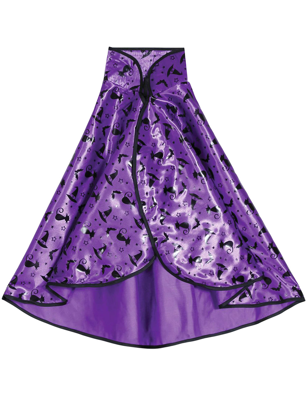 Détail de la cape du kit cape et chapeau de sorcière