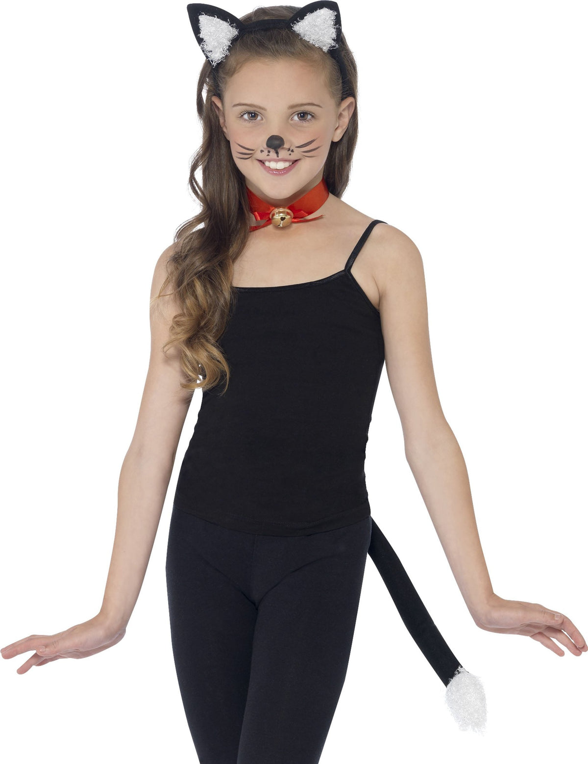 Kit chat noir pour enfant avec oreilles et queue