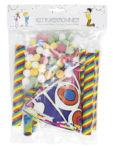 Višebojna zabava favorizira komplet za 5 ljudi