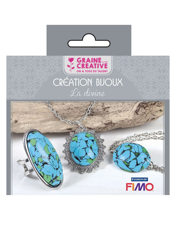 Set za izradu nakita s tirkiznim kamenčićima, 12,5 x 13 cm božanski