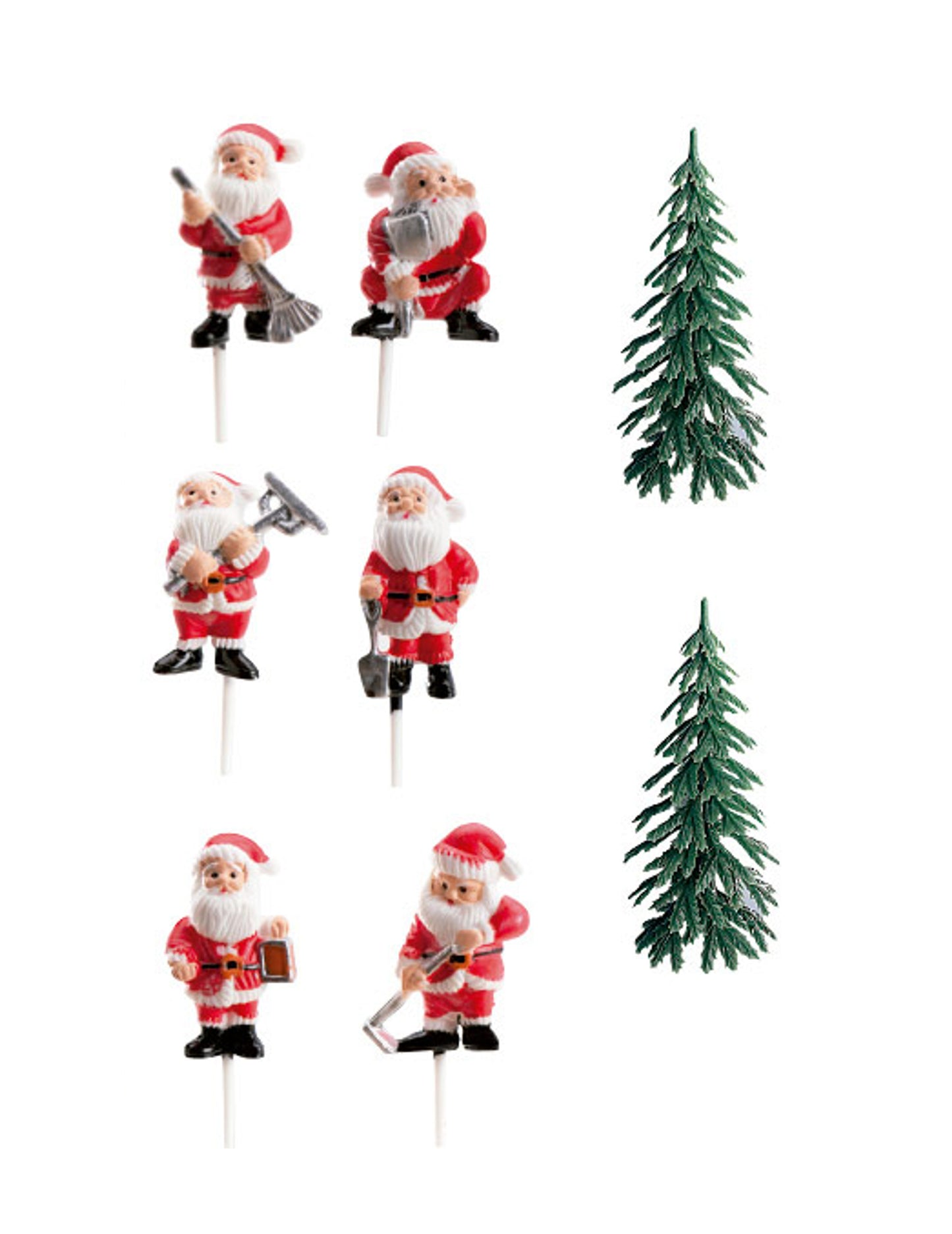 Set za ukrašavanje božićnih trupaca za 3 do 6 osoba cm, set od 6 figurica