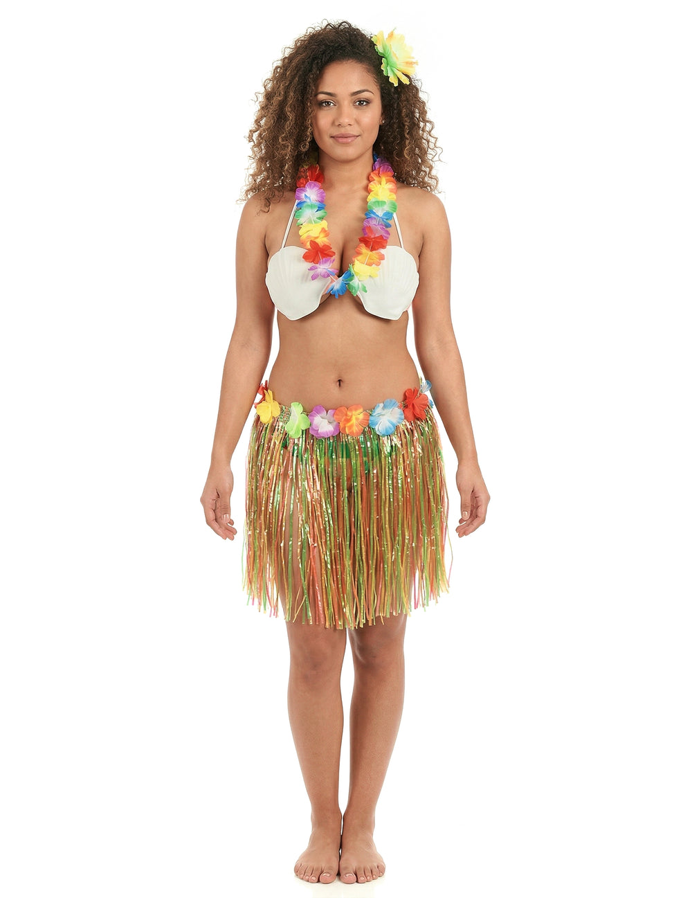 Vue de face du kit déguisement Hawaï