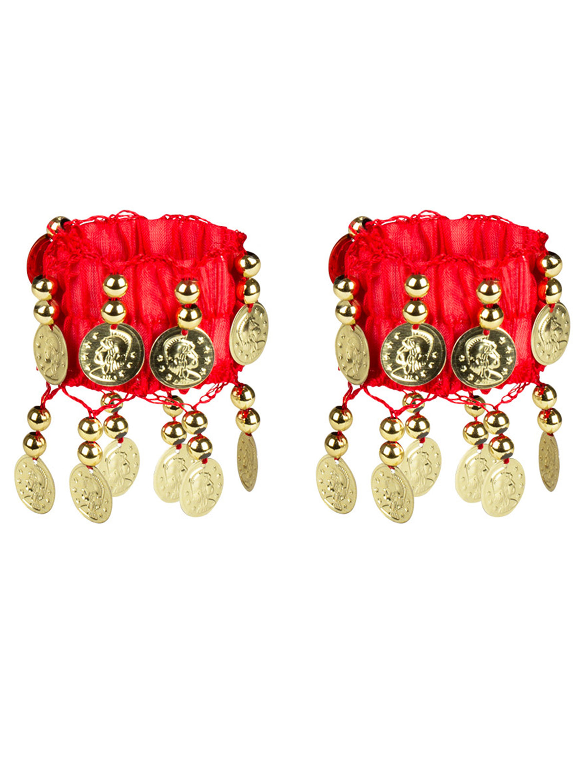 Paire de bracelets à pièces dorées du kit accessoires danseuse orientale pour femme