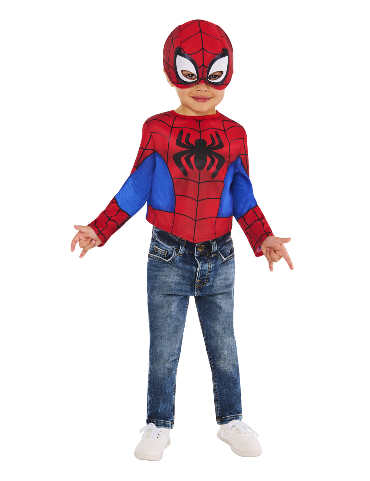 Vue d'ensemble du kit haut et masque Spidey et ses amis extraordinaires