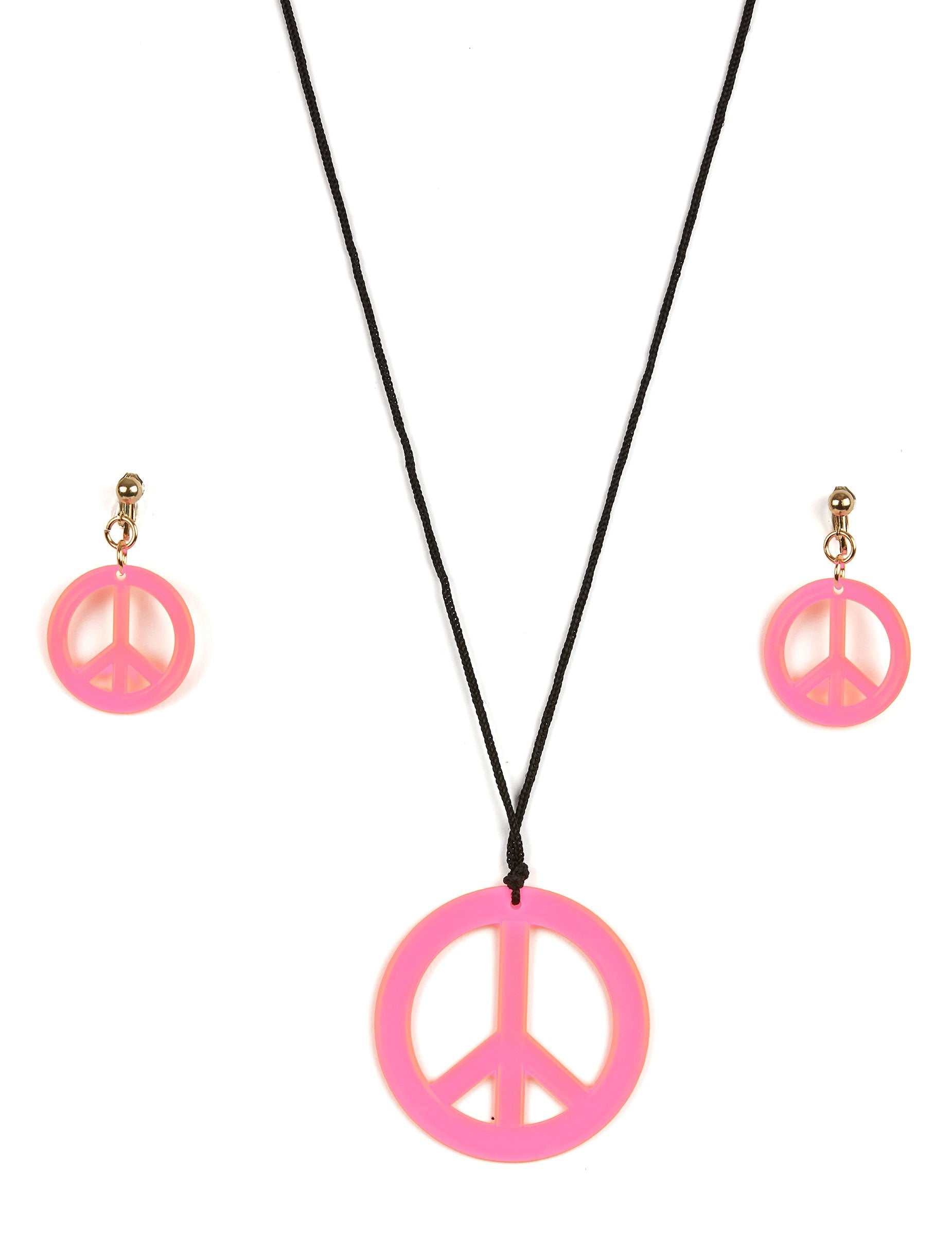 Pregled ogrlice i naušnica ružičastih boja iz hipi kostima