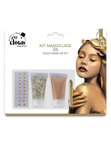 Zlatni blistavi komplet šminke