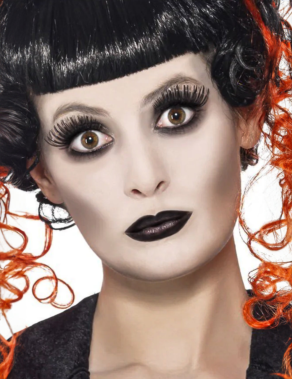 Kit maquillage gothique pour adulte noir et blanc