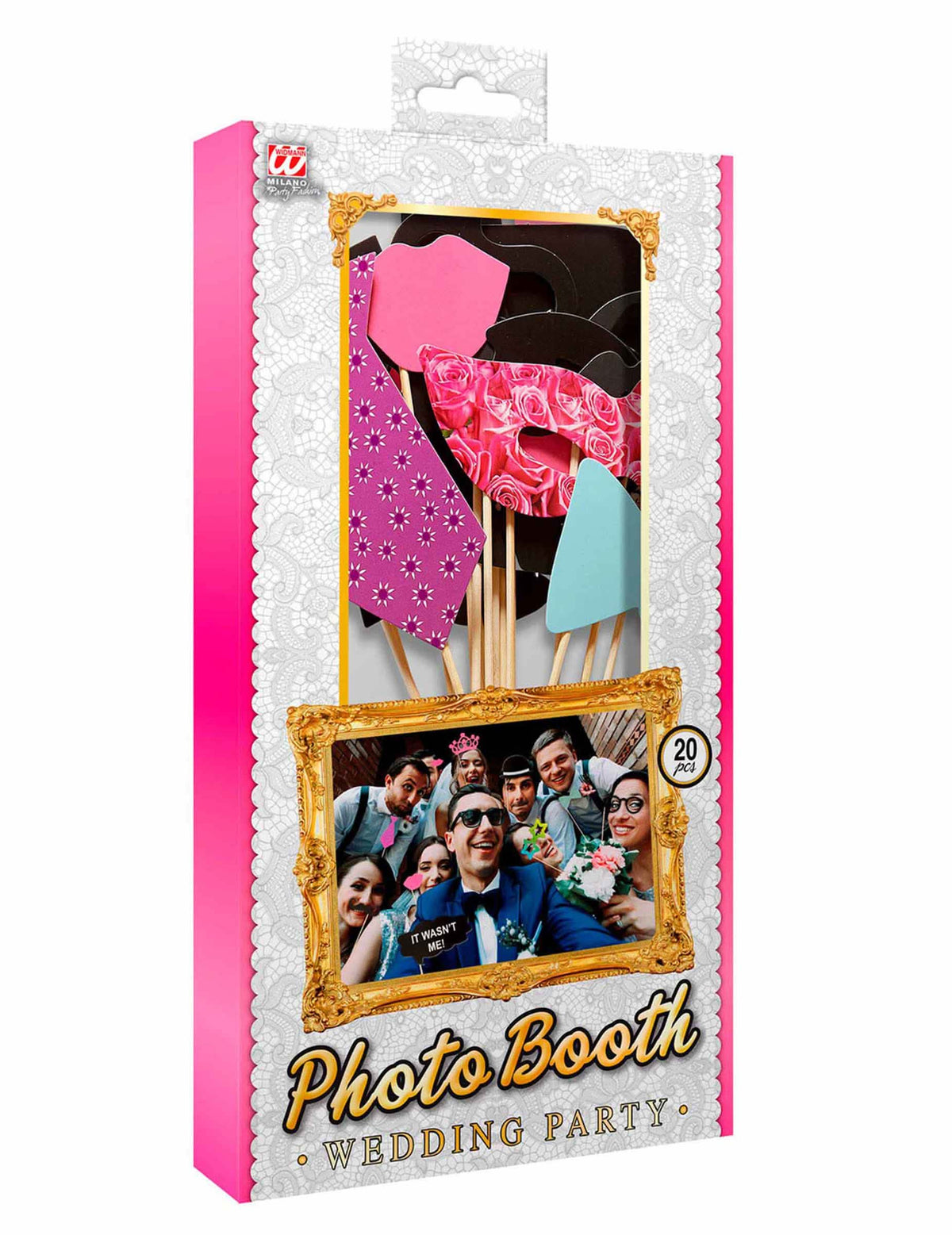 Pakiranje kompleta photobooth od 20 dijelova za zabavu