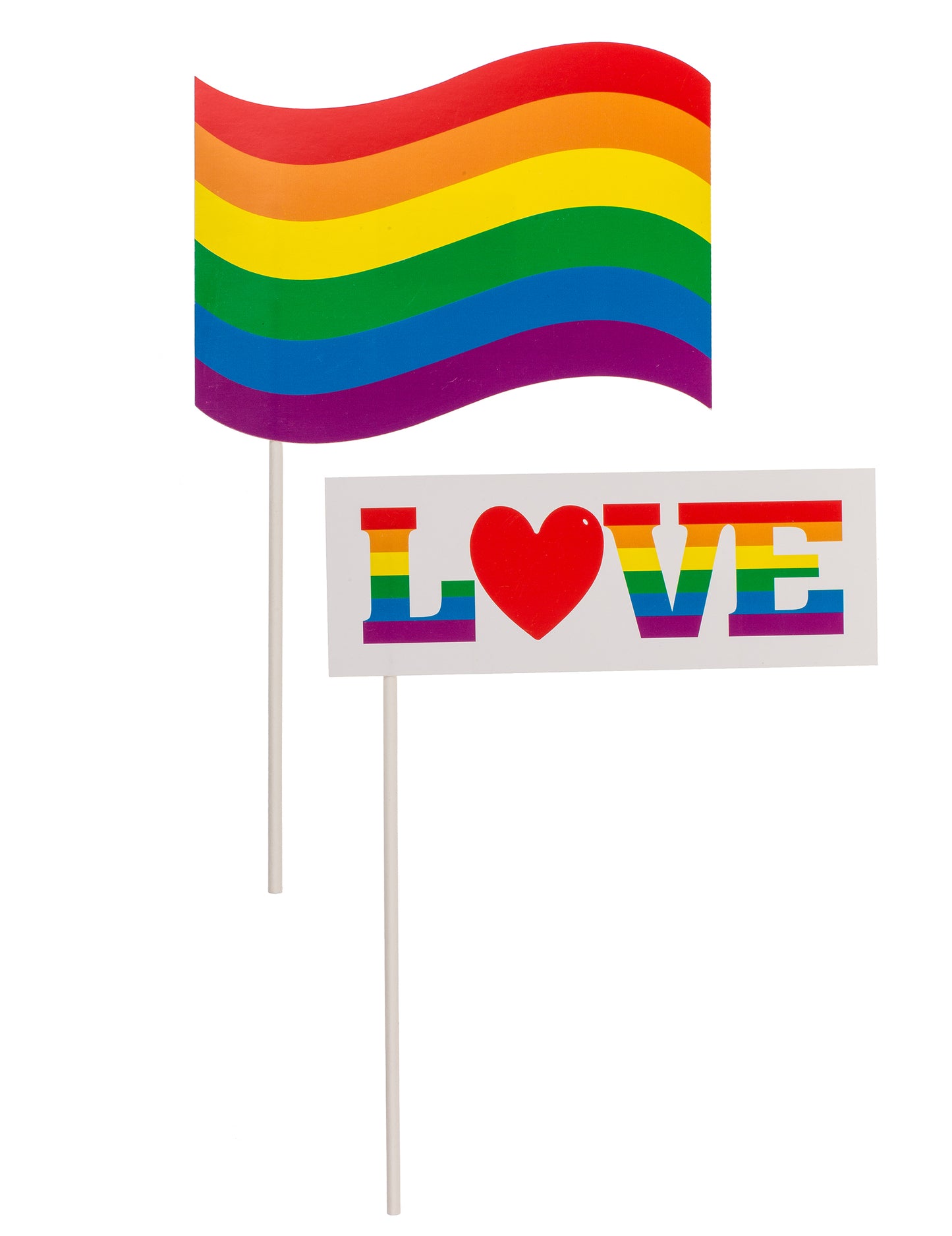 Kit photobooth arc en ciel pride 12 pièces