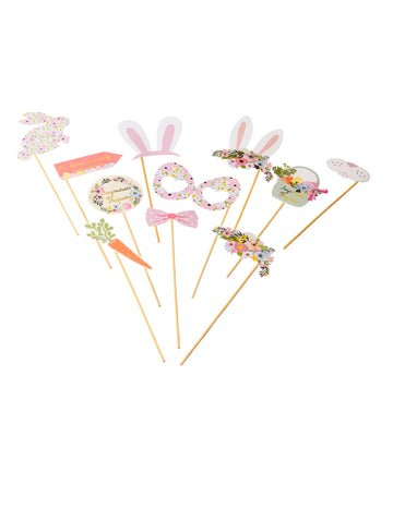 Komplet za fotografiranje zeca s printom Uskršnje slobode i 11 cvjetnih dodataka