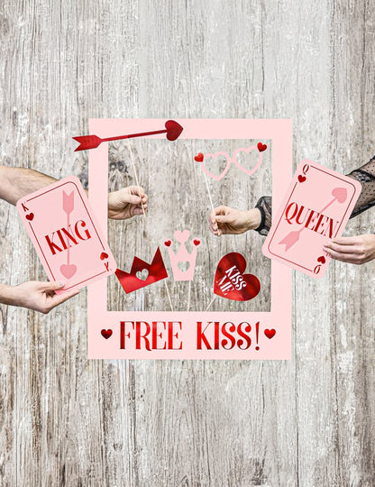 Mise en situation du kit photobooth love is in the air