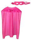 Kit super héros pour adulte rose avec cape et loup
