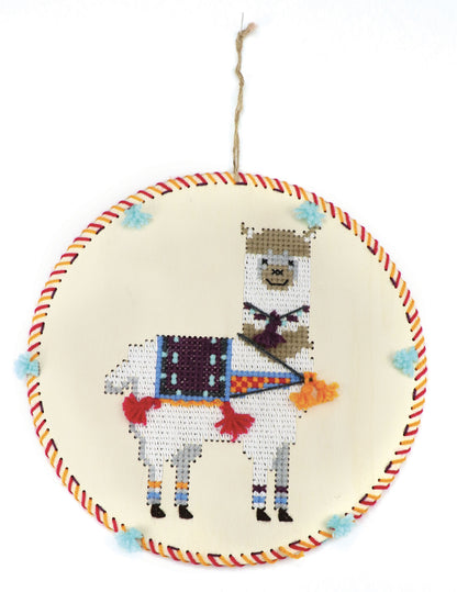 Komplet za vješanje lame s vezom 22 cm drveni