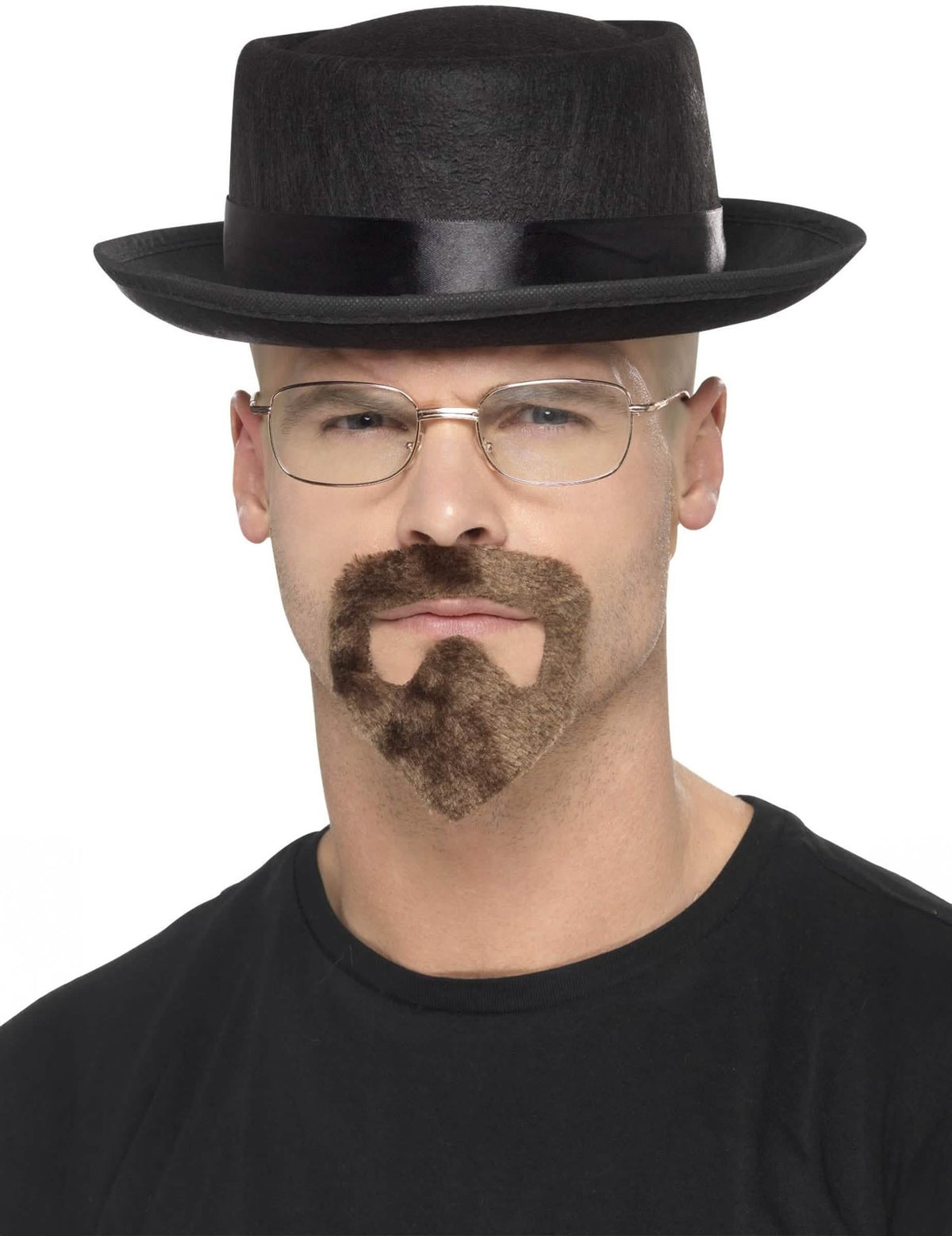 Kit Walter White Breaking Bad™ za odrasle s crna šešir naočale i smeđa bradicom