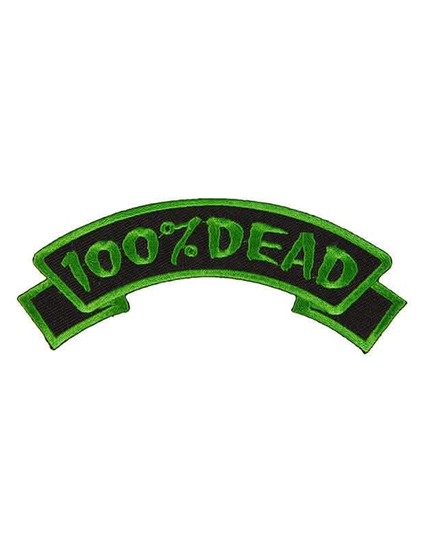 Gothična zakrpa 100% Dead za odrasli zelena i crna
