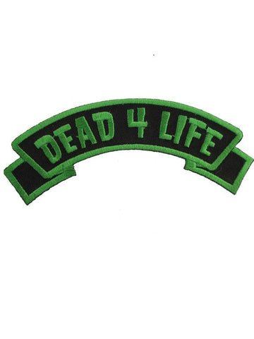 Kreepsville gotička zakrpa Dead 4 Life zelena-crna 