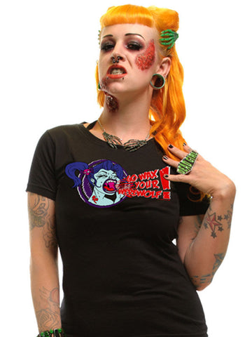 Kreepsville Gothic Wax Your Werewolf Majica crna 