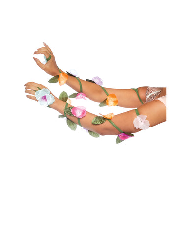 Laçage pour bras fleurs pour femme multicolore