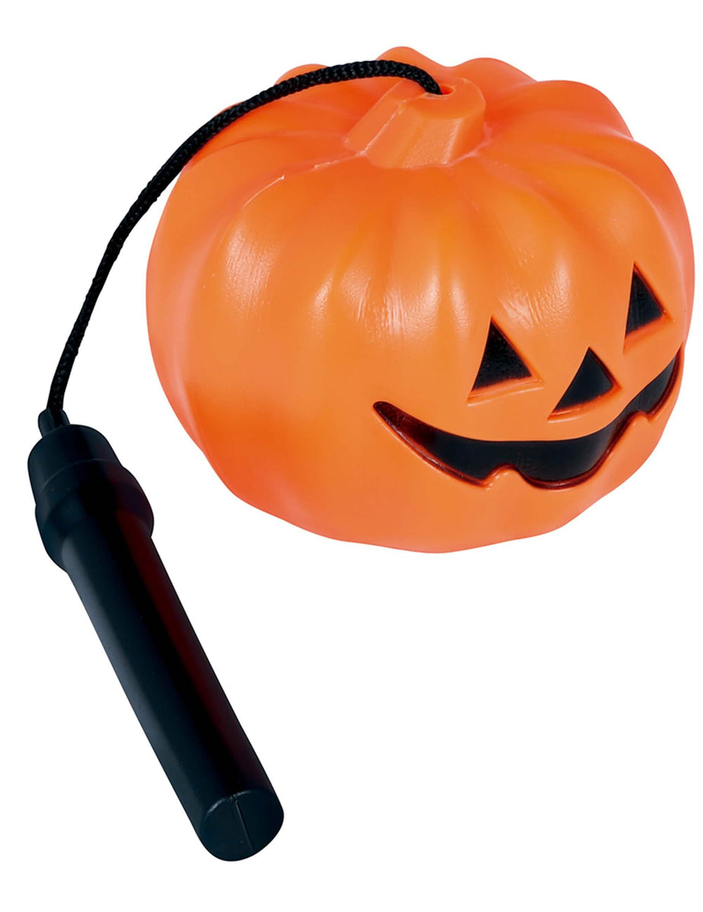 Svjetiljka bundeva za halloween narančasta s crna drškom
