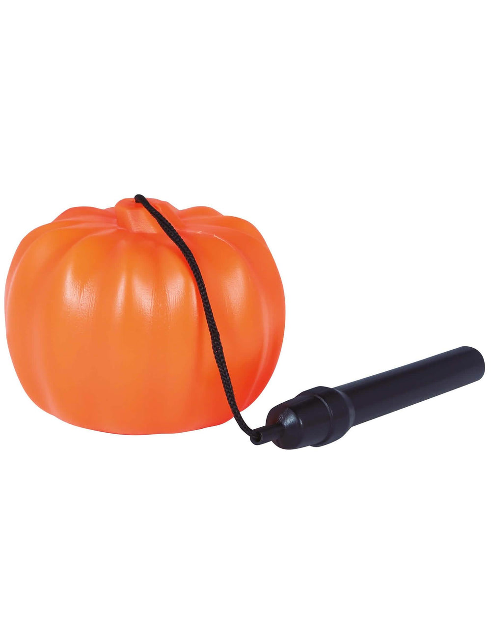Bočni pogled na baterijsku lampu bundeva za halloween