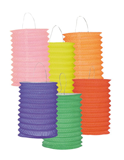 Lot de 12 lampions colorés pour la fête multicolores