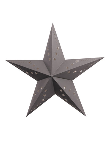 Siva kartonska zvjezdana lampa 30 cm objesiti
