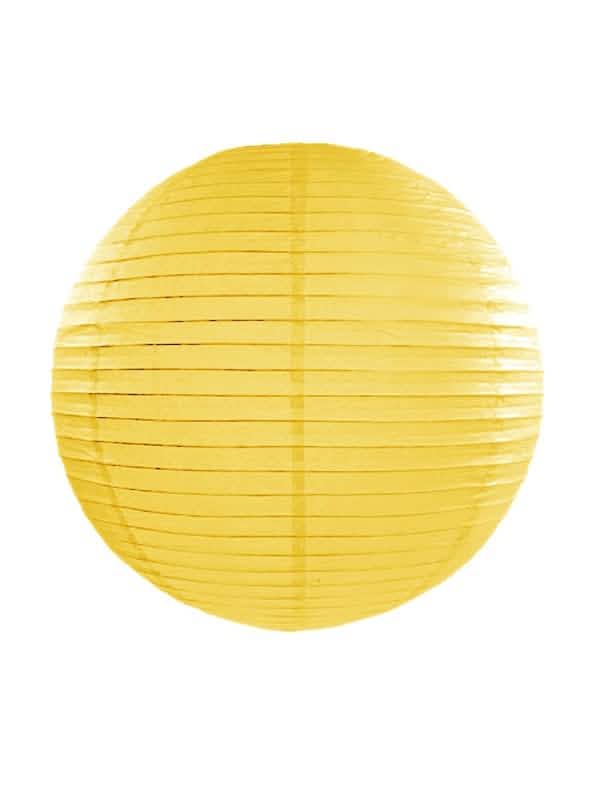 Japanska lampa za dekoraciju žuta od papira od maramice