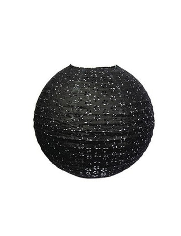 Japanska čipkasta traka crna 35 cm