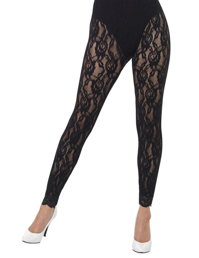 Legging dentelle pour femme noir