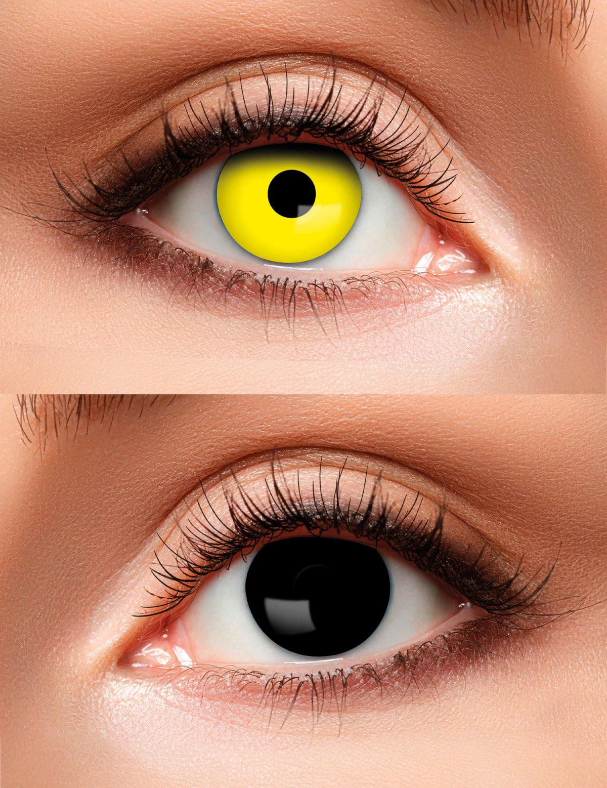 Lentilles duo pour adulte jaune et noir