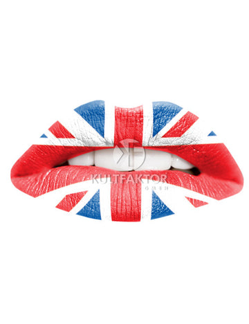 Tetovaža za usne sa zastavom Engleske 