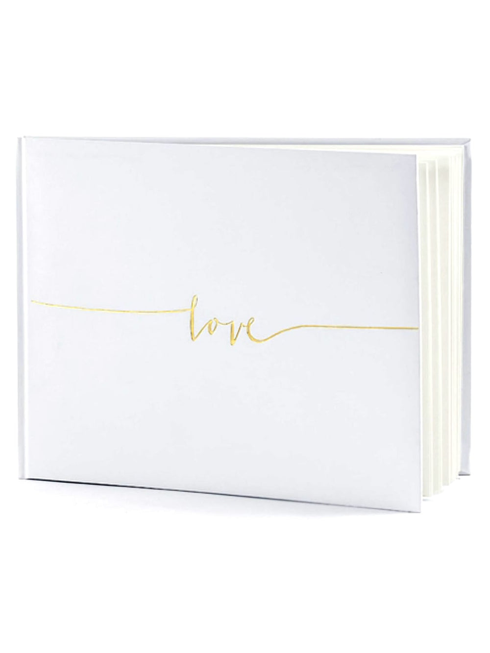 Livre d'or love blanc avec lettres dorées